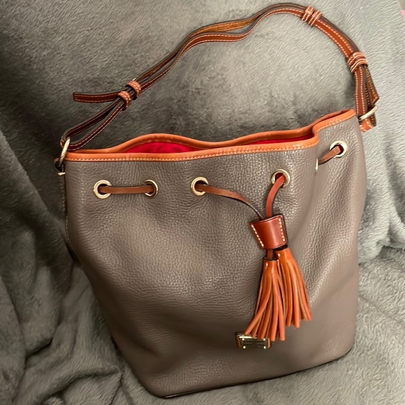 Dooney & Bourke Handbags - Dooney & Bourke Grey Pebbled Leather Tote